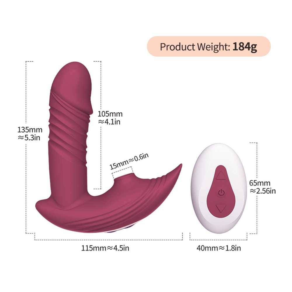 Modern Emişli Hareketli Giyilebilir Vibratör Kırmızı Galeri 1