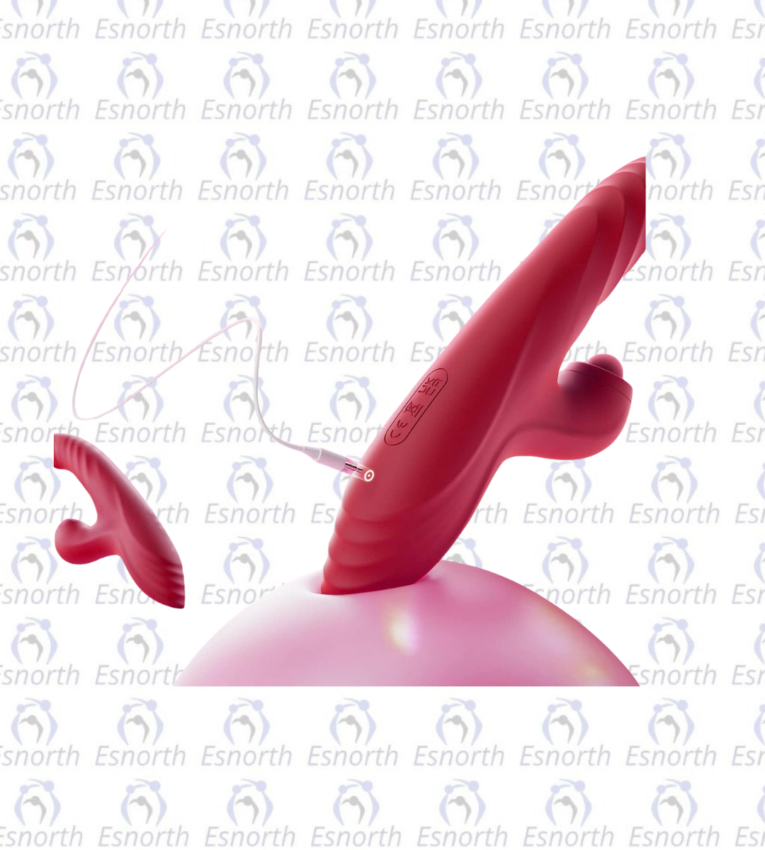 Hareketli Uyarıcılı Rabbit Vibratör Kırmızı - Rabbit Vibratörler detay görseli 4