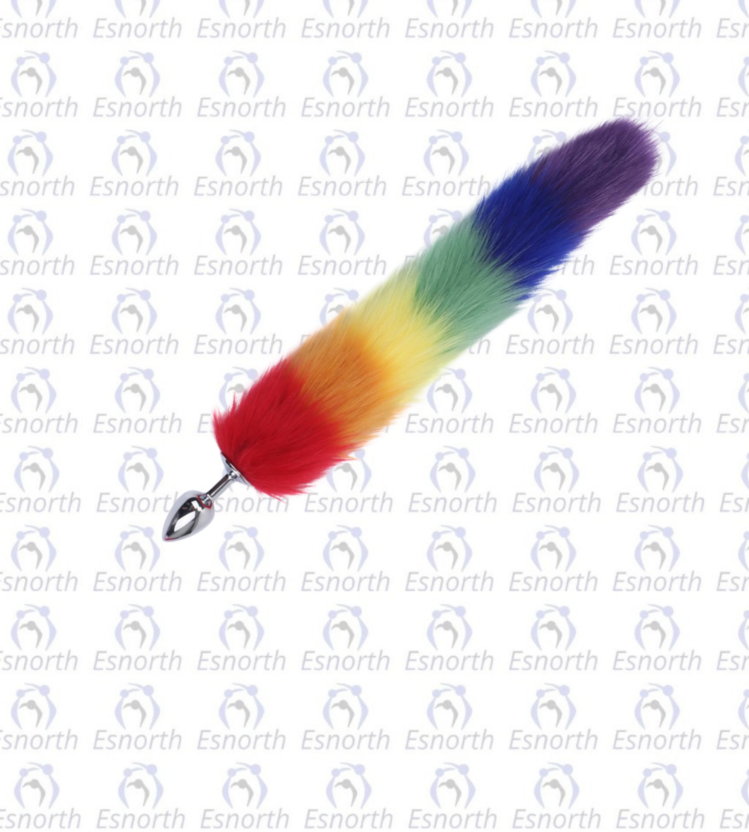 Tilki Kuyruk Anal Plug Rainbow - Anal Metal Pluglar detay görseli 2