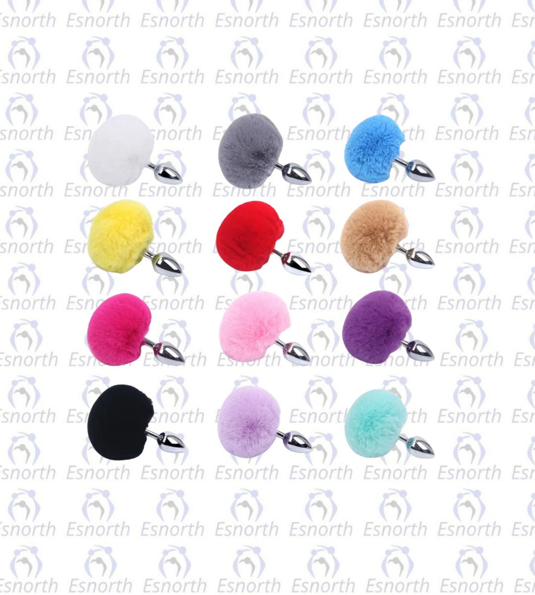 Ponponlu Metal Anal Plug Küçük Boy - Anal Metal Pluglar detay görseli 2