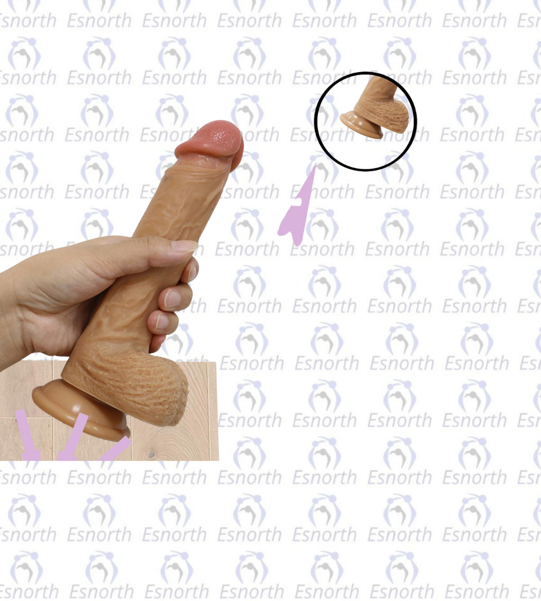 Realistik Dildo – Esmer 24,5 cm - Realistik Penisler detay görseli 3