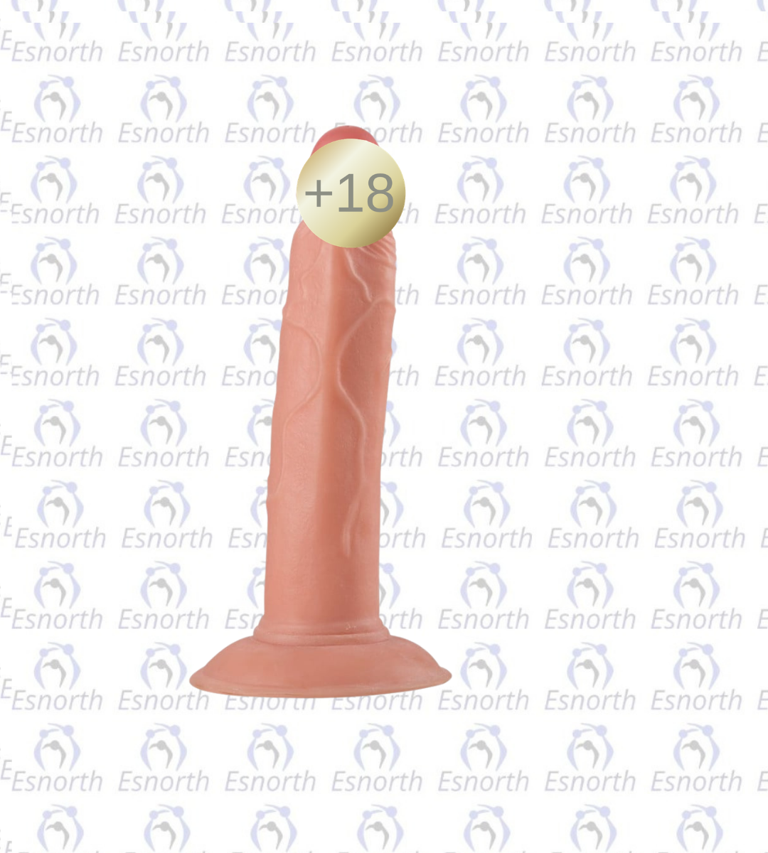 19 cm Realistik Vantuzlu Testissiz Dildo Penis - Realistik Penisler görseli