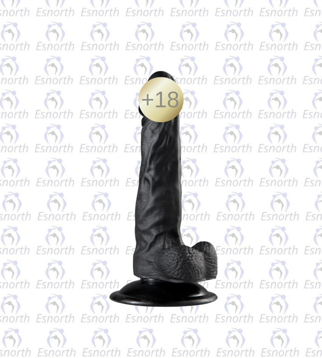 19.5 cm Realistik Vantuzlu Dildo - Zenci Penisler görseli