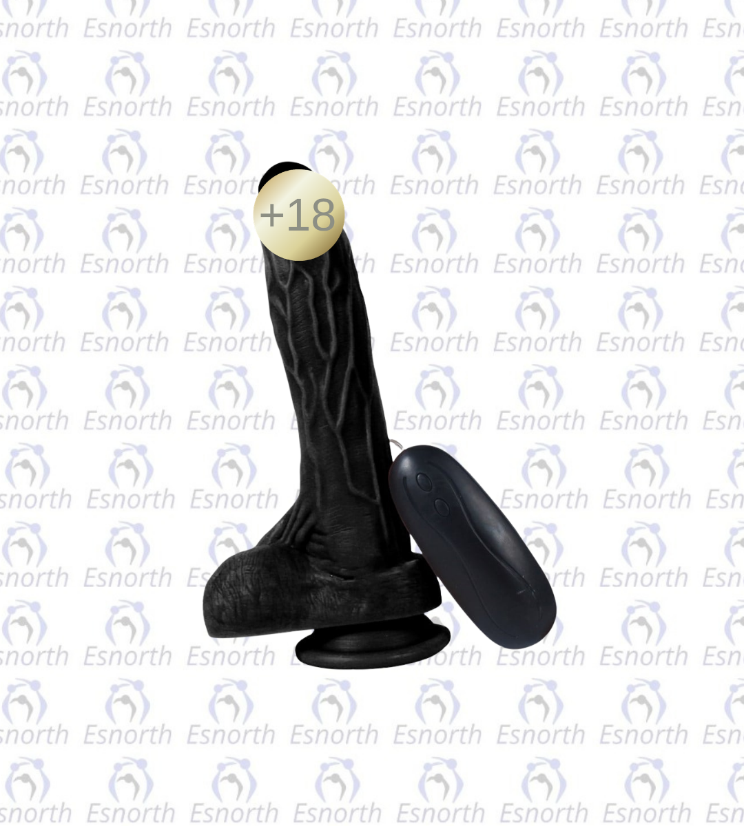 20,5 cm Titreşimli Gerçekçi Silikon Vantuzlu Zenci Penis - Zenci Penisler ürün görseli