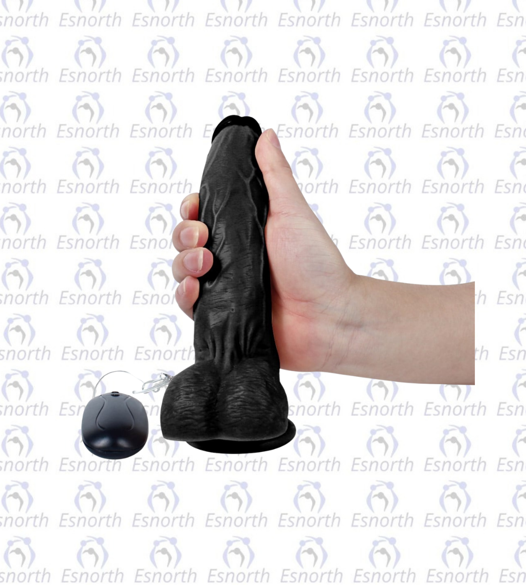 20,5 cm Titreşimli Gerçekçi Silikon Vantuzlu Zenci Penis - Zenci Penisler detay görseli 3