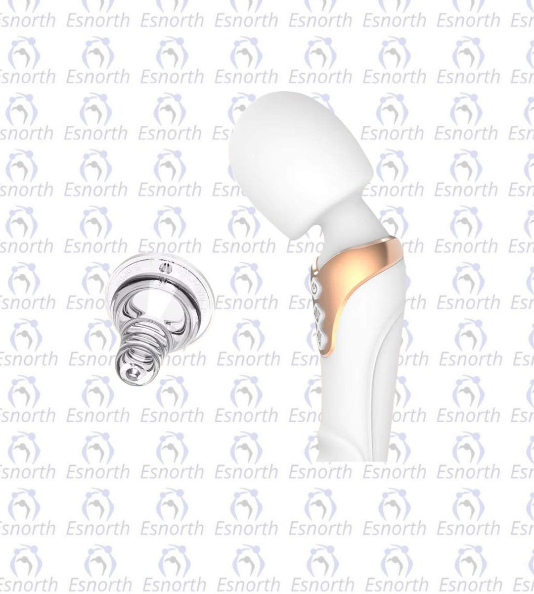 Çift Başlı Wand Vibratör Beyaz – Esnek Başlıklı, Suya Dayanıklı, Silikon Masaj Aleti - Masaj Vibratörler detay görseli 4