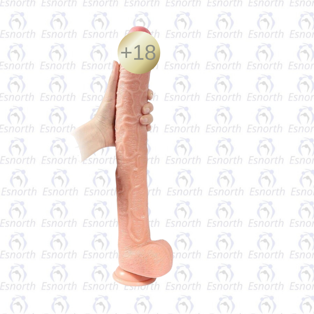 43 cm Realistik Penis Gerçekçi Damarlı Dev Dildo - Hoare - Büyük Boy Penisler görseli