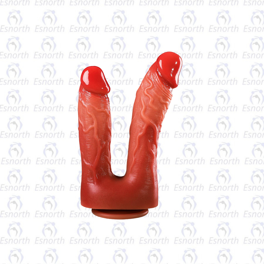 Çift Başlı Realistik Dildo 21.5 cm 19 cm - Çatal Dildolar detay görseli 2