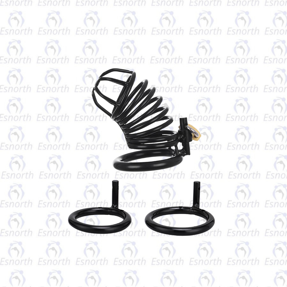 Siyah Metal Penis Kilidi 45mm – Ayarlanabilir Çelik Kafes + Asma Kilit - Penis Halkası detay görseli 3