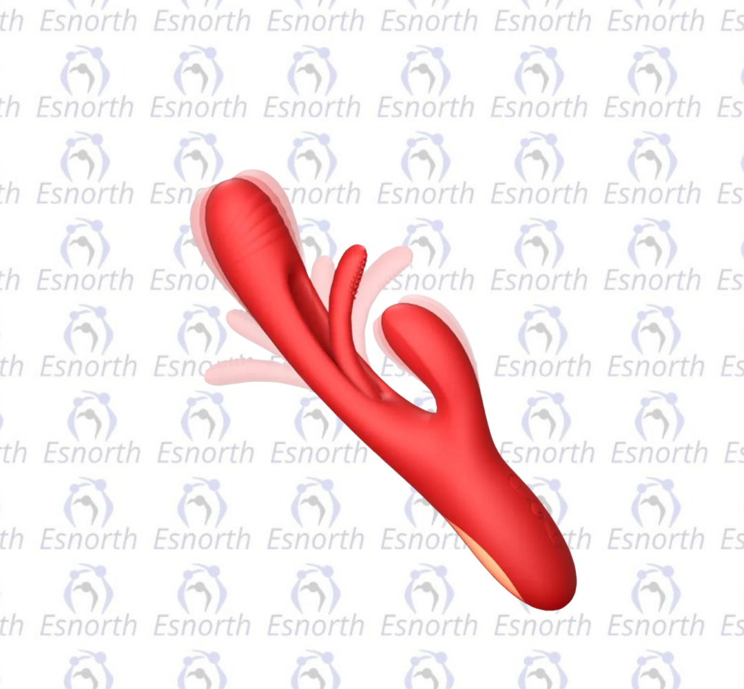 Modern 3 Modlu Rabbit Vibrator Kırmızı - Rabbit Vibratörler görseli