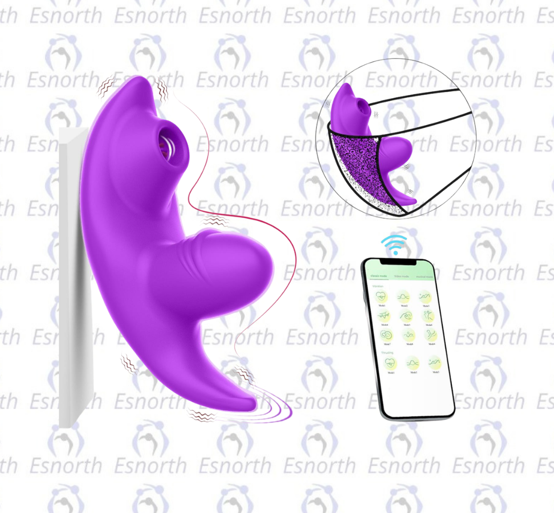 Akıllı Telefon Uyumlu Manyetik Şarjlı Çift Motorlu Vibratör Mor G Noktası ve Klitoris Uyarıcı - Telefon Kontrollü Vibratörler ürün görseli