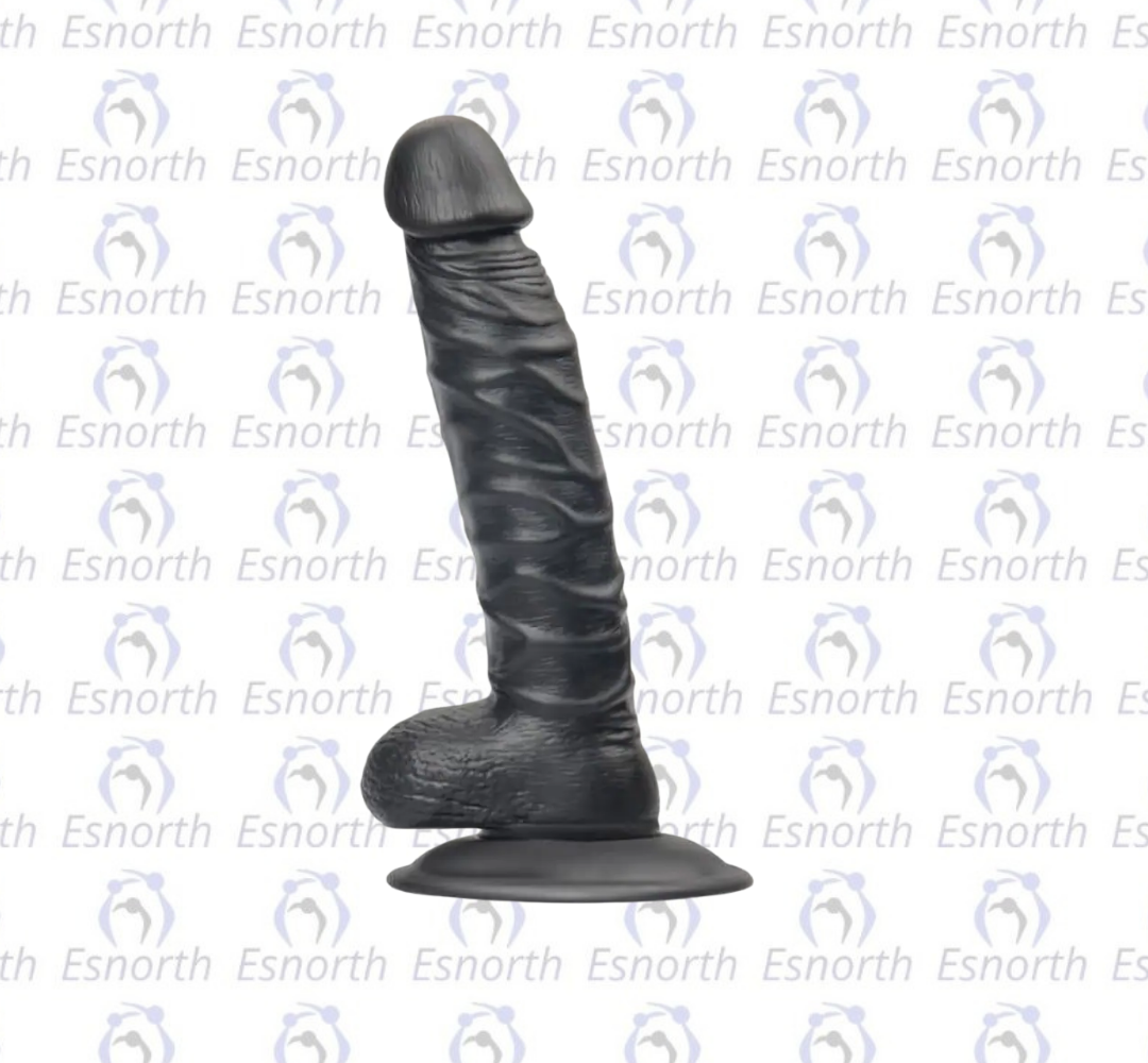 20 CM Siyah Realistik Vantuzlu Dildo - Zenci Penisler detay görseli 3