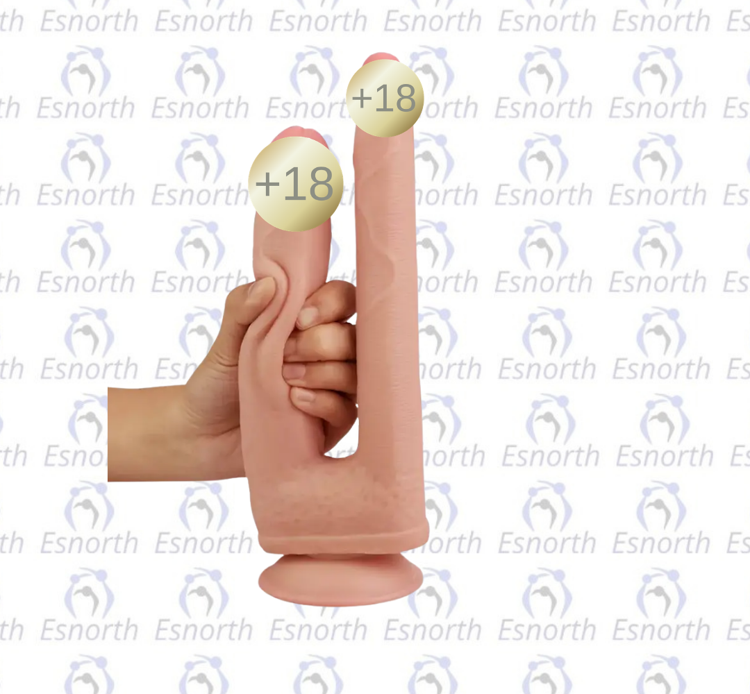 25 CM Gerçekçi Çatal Dildo - Çatal Dildolar görseli