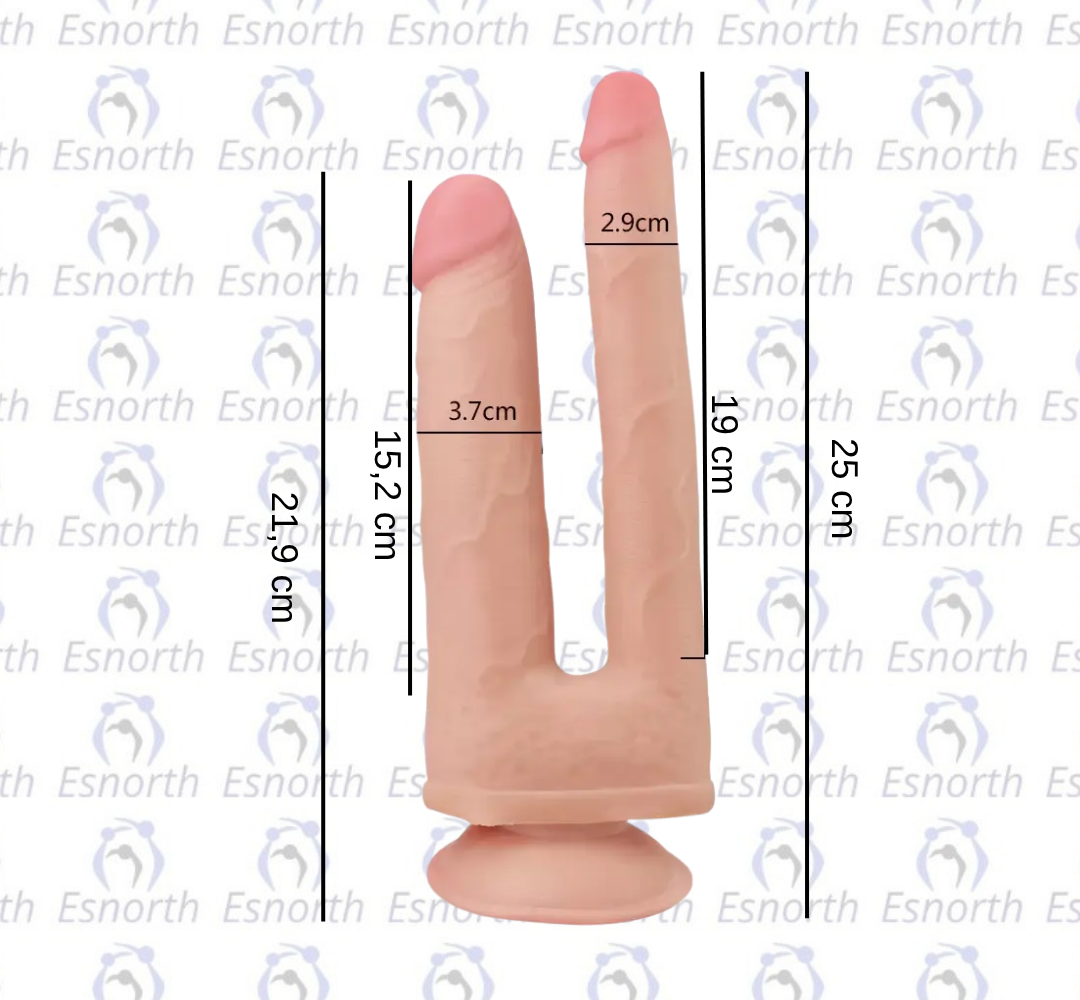25 CM Gerçekçi Çatal Dildo - Çatal Dildolar detay görseli 3