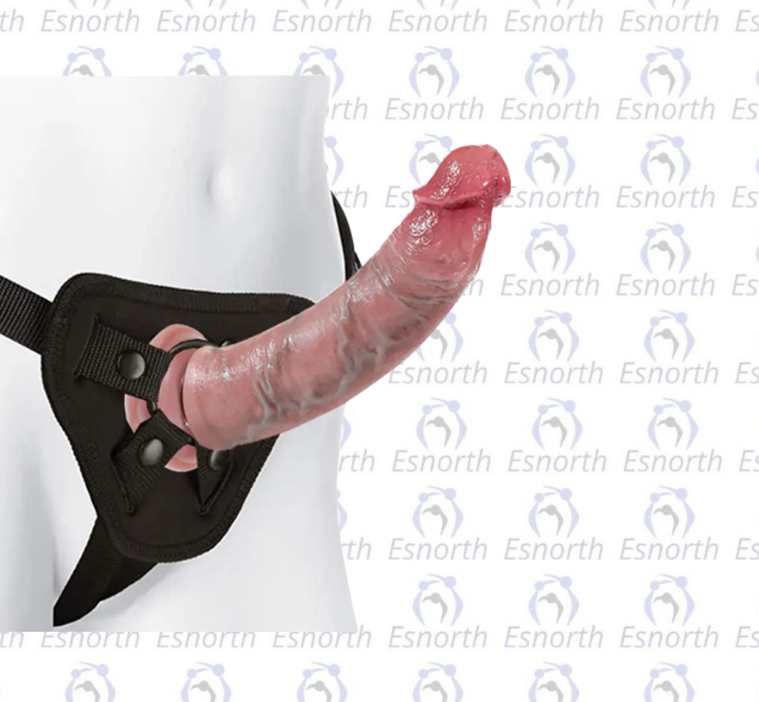 Gerçek Ten Dokusunda 22 Cm Belden Bağlamalı Dildo - Belden Bağlamalı Penisler detay görseli 2